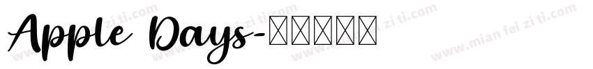 Apple Days字体转换